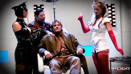 WHORNYFILMS Kinky Porn Parody Orgy With Super Hot Babes In Latex