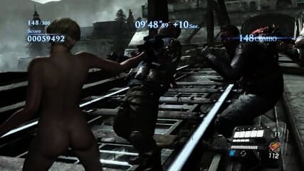 Resident Evil 6 || Sherry Nude Mercenary Gameplay || High Graphic Resolution