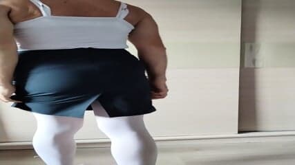 misr4 - White lingerie striptease