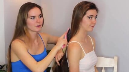 ASMR TWINS 90s Hairplay, Hair Brushing & Scrunchies
