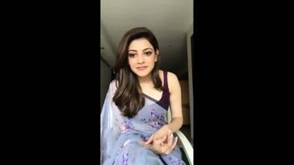 Kajal Aggarwal Showing Armpits and Boobs in Sleeveless Saree