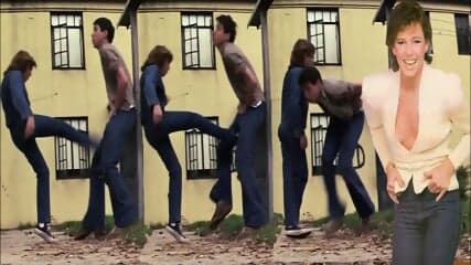 Kristy McNichol BALLBUSTING groin knee & terrible kick in the balls