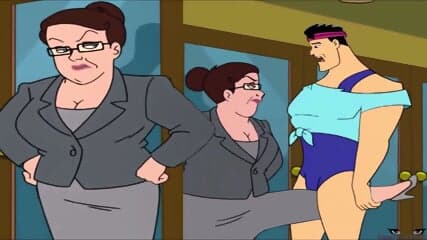 SuperNanny BALLBUSTING SuperMan, HERO got kicked in the balls by femdom mature mistress