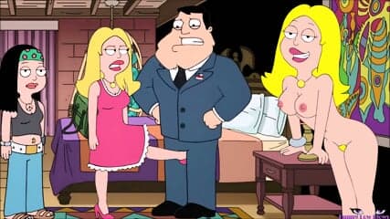 FRANCINE sexy blonde WIFE BALLBUSTING anime kick in the balls, husband busted