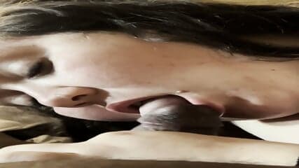 Small dick gets frenulum licked