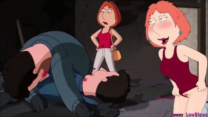 Lois GROIN KNEE redhead ballbusting goons, sexy milf Family Guy Griffins