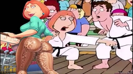sexy LOIS GRIFFIN karate ballbusting NUT PUNCH & balls squeeze