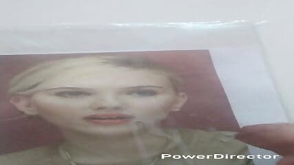 Cum Tribute Scarlett Johansson Cum 3 times