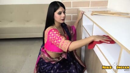 Huge Boobs Indian MILF strips Saree Choli and Fucks with Devar Ji_xh