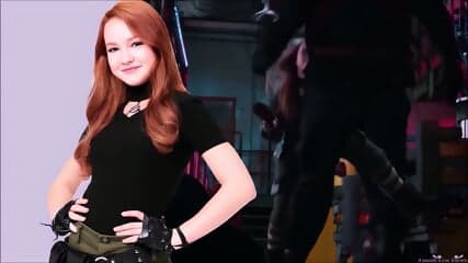 Sadie Stanley, Kim Possible BALLBUSTING kick in the nuts redhead 2 nutshots