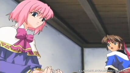 Horny anime slut fucking hard dick