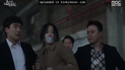 Korean Girl Gagged 03 [silver Duct Tape]