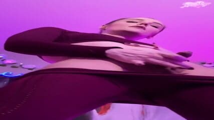 Trans woman works out