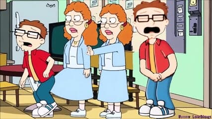 redhead MATURE BALLBUSTING nerd at school ANIME nutshot