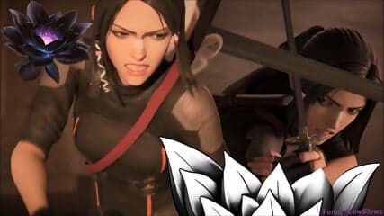 Black Lotus BALLBUSTING guard nutshot ANIME kick in the balls