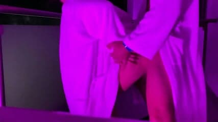 Risky Public Sex on a Hotel Balcony During Ski Season