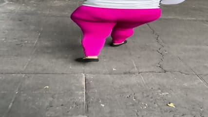 Culo entangada en la calle