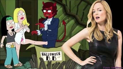 Austin Powers Halloween ballbusting BLONDE FRANCINE nutshot anime kick in the balls at 1.11