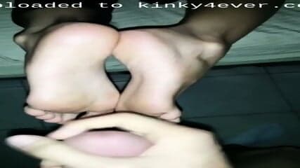 Sleepy Girlfriend Receives My Massive Cum Load On Her Delicious Feet And Soles