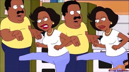 Cleveland got rough kick in the balls DONNA BALLBUSTING ebony sexy milf