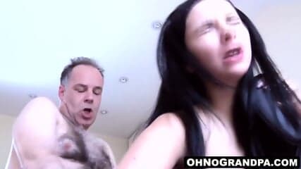 Getty Cute spreads legs for old man's cock