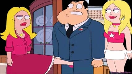 angry blonde wife BALLBUSTING HUSBAND kick in thw balls CARTOON nutshot