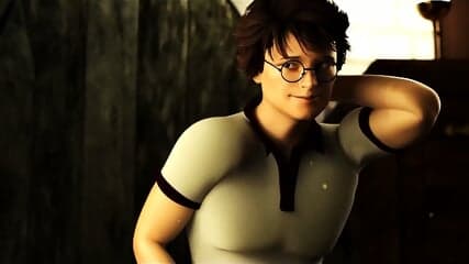 Frustrated by men, woman turns to mystical charm for satisfaction in vivid animated story - hermione want sex, but harry potter want play.