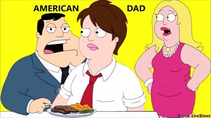 fat girl BALL SQUEEZE cartoon ballbusting American Dad