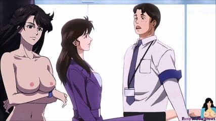 Cat's eye THIEF BALLBUSTING sexy girl PAINFUL kick in the balls ANIME nutshot