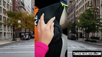 Watch this seductive Asian slut swallowing strangers cock in the car