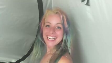 Fucking two lesbians in a tent at music festival