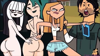 tough woman AXEL Ballubusting boy TOTAL DRAMA island kick in the balls