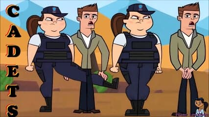 female cadets FAT BALLBUSTING host anime nutshot TOTAL DRAMA Island