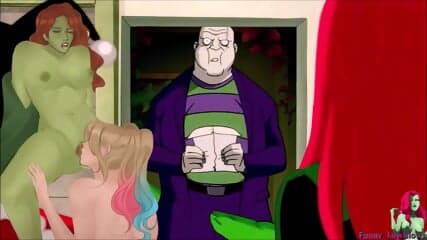 POISON IVY ballbusting goon at the door HARLEY QUINN tv serie cartoon nutshot