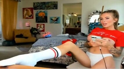 Busty Amateur Babe Coco Fucks Herself with a Dildo