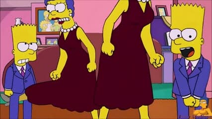 marge simpson MOM BALLUSTING bart hard kick in the balls