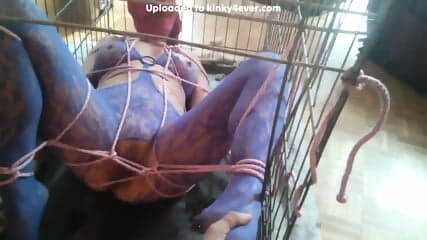 Caged Slave Girl Getting Hot Wax  Kinky4Ever
