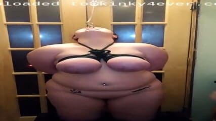 Tied Nude Girl With Clover Clamp Tether On - No Se  Kinky4Ever