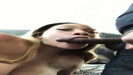 Cheating husband on phone while getting blowjob