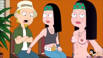 American Dad teen HAYLEY BALLBUSTING dad kick in the balls