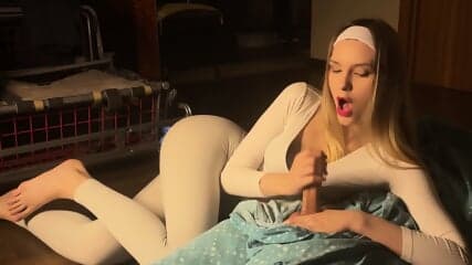 First Anal! Big Oiled Ass Blonde Anal POV