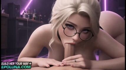 AI-Generated Curvy Goddess Owns the Empty Club â Intense After-Dark Ride