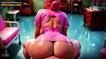 Pink Hair Bimbo Nurse Fucked and Blowjob by Patients 100% AI Generated 4Khls240p