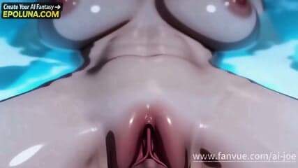 Reze Chainsaw Man,Denji, ASMR,60frames,Reze Gave Denji a Reward at the Swimming Pool. Sex in the Swimming Pool, Blowjob, Part twoAIjoe