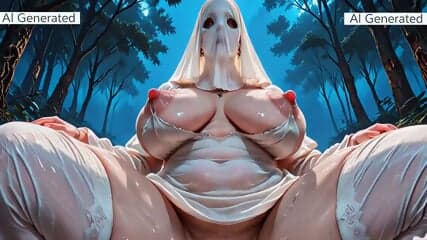 Sexy Ghost MILF Rides Him In Cowgirl - AI Generated