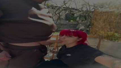 Italian Girlfriend Fucked Outdoor And Cum On Her Face