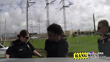 Dumb peeping tom gets caught by horny mlf cops spying on white women