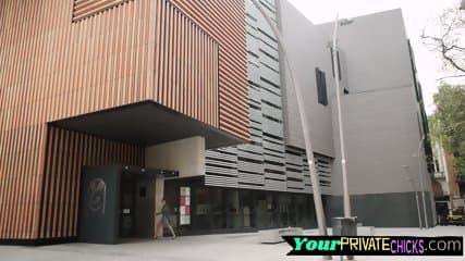 Three sexy biker babes share a single cock