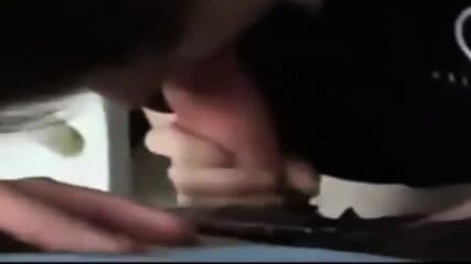 Cute Gamestop employee backroom blowjob