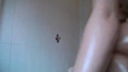 Beautiful girl fucked under shower anal